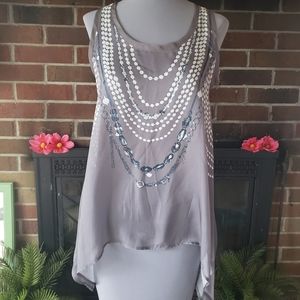 New York & Company sheer tank blouse
